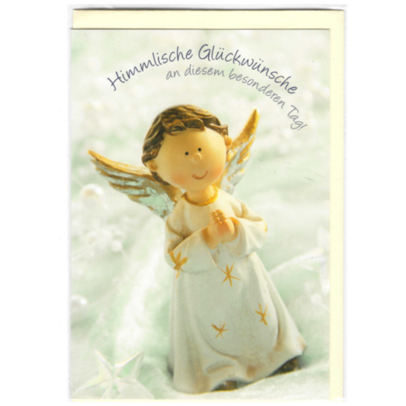 Glückwunschkarte Schutzengel Segenskarte Billet mit Kuvert für besondere Anlässe